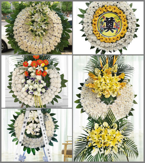 湖南邵阳洞口县竹市镇金龙村花圈速递